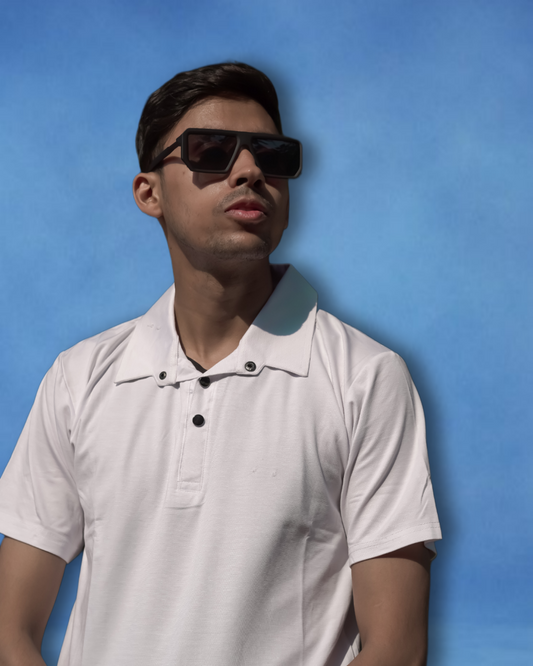 Wolf Wears Men's Premium Polo T-Shirt | Classic Fit in White, Black & Grey