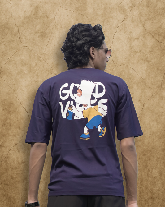 Oversized Graphic T-Shirt – Good Vibes