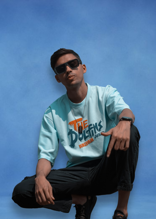 Wolf Wears Men's Oversized Puff Printed T-Shirt | Premium Streetwear Fit