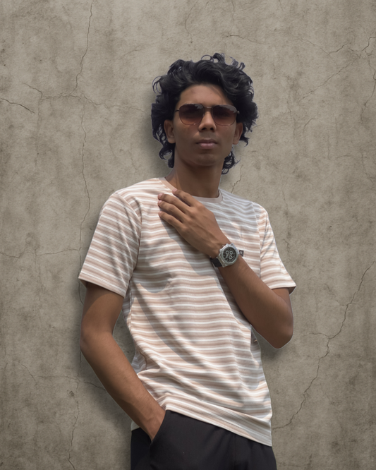 Men's Premium Striped T-Shirt – Classic Fit | Wolf Wears