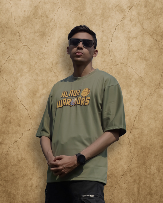 Wolf Wears Men's Oversized Puff Printed T-Shirt | Premium Streetwear Fit