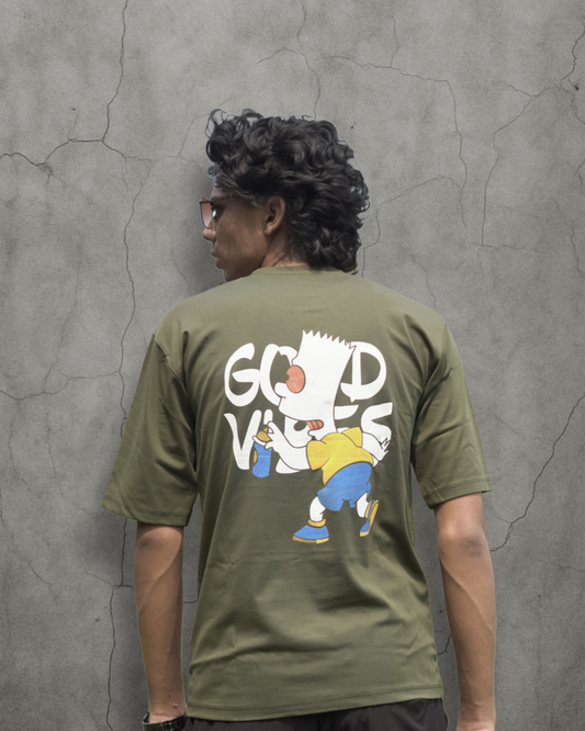 Oversized Graphic T-Shirt – Good Vibes