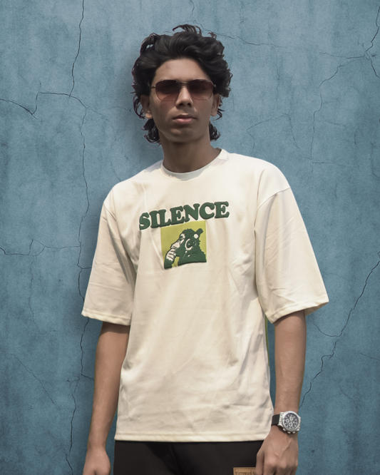 Wolf Wears Men's Oversized Puff Printed T-Shirt | Premium Streetwear Fit