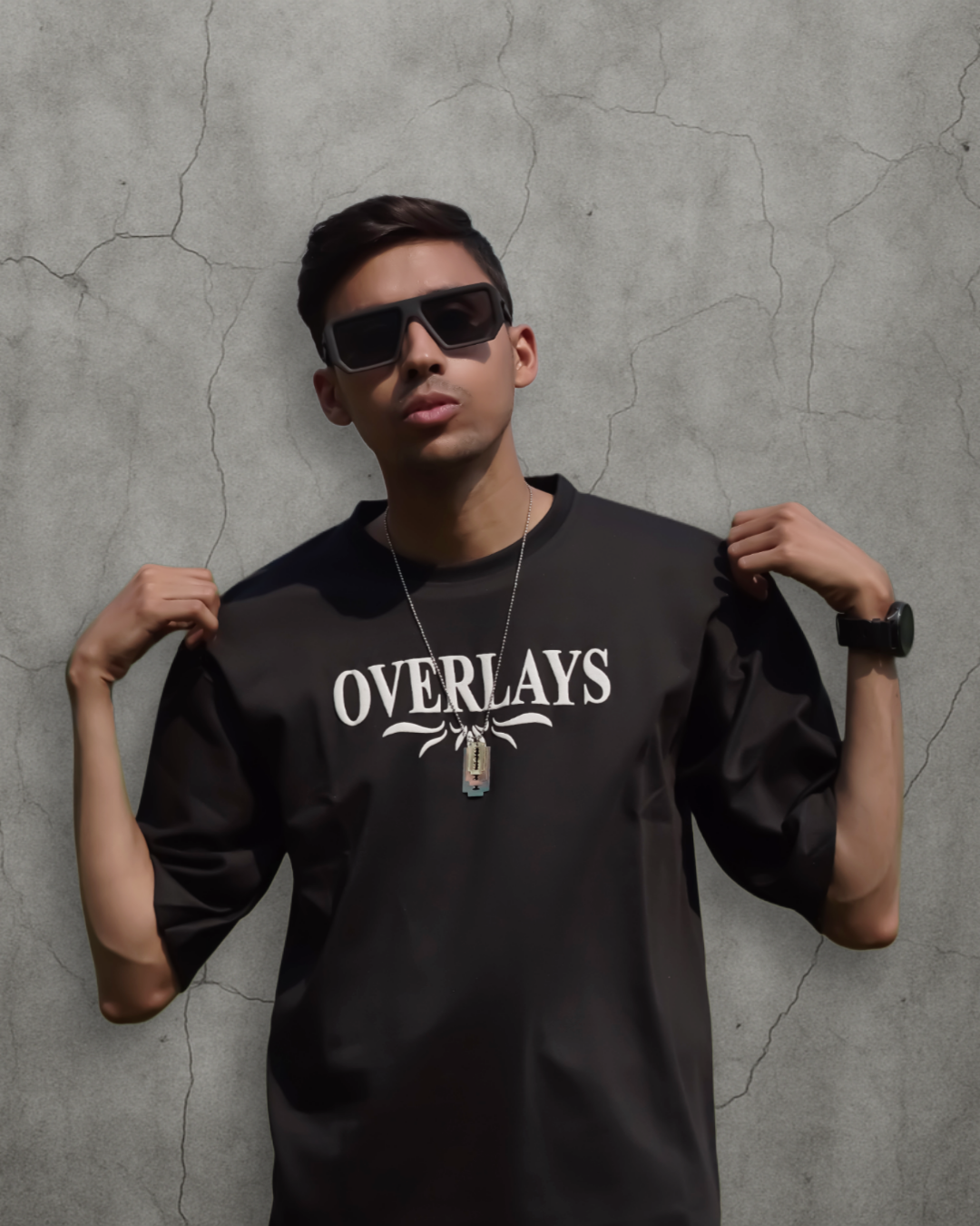 Wolf Wears Men's Oversized Puff Printed T-Shirt | Premium Streetwear Fit