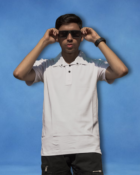 Wolf Wears Men's Premium Polo T-Shirt | Classic Fit in White, Black & Grey
