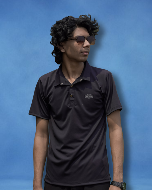 Wolf Wears Men's Premium Polo T-Shirt | Classic Fit in White, Black & Grey